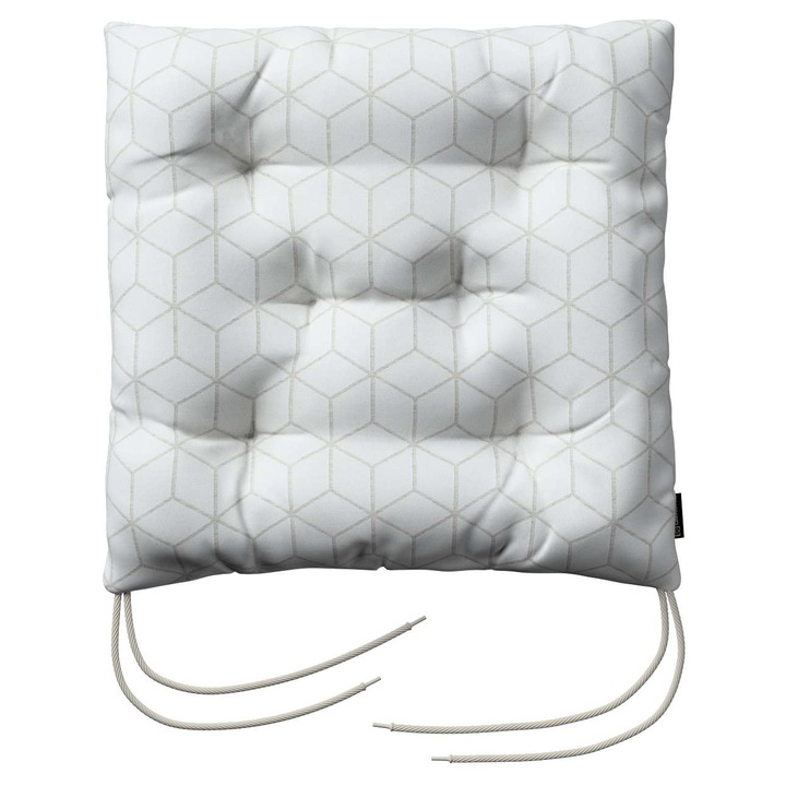 Възглавница за стол, 205-143-51, с дунапрен, 40 x 40 x 8 см, бяла