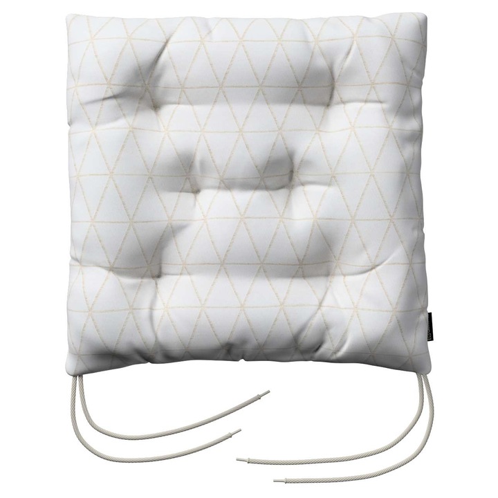 Възглавница за стол, 205-143-94, с дунапрен, 40 x 40 x 8 см, бяла