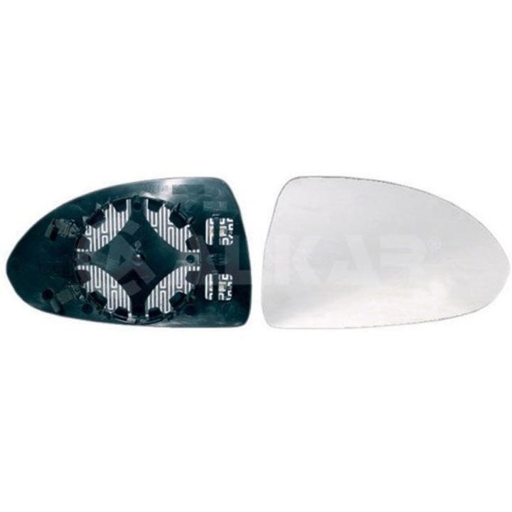 Дясно огледално стъкло, Alkar, асферично, с подгрев, съвместимо с Opel Corsa DE 2006 г., до момента