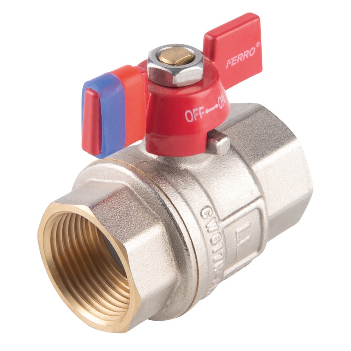 Ferro F-Power golyóscsap pillangókarral 3/4" BB