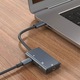 WiWU USB-C/ 2XUSB-C - 3,5mm jack átalakító adapter LT02Pro - Szürke