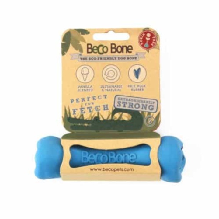 Beco Pets Jutalomfalattal Tölthető Csont-Kék - S