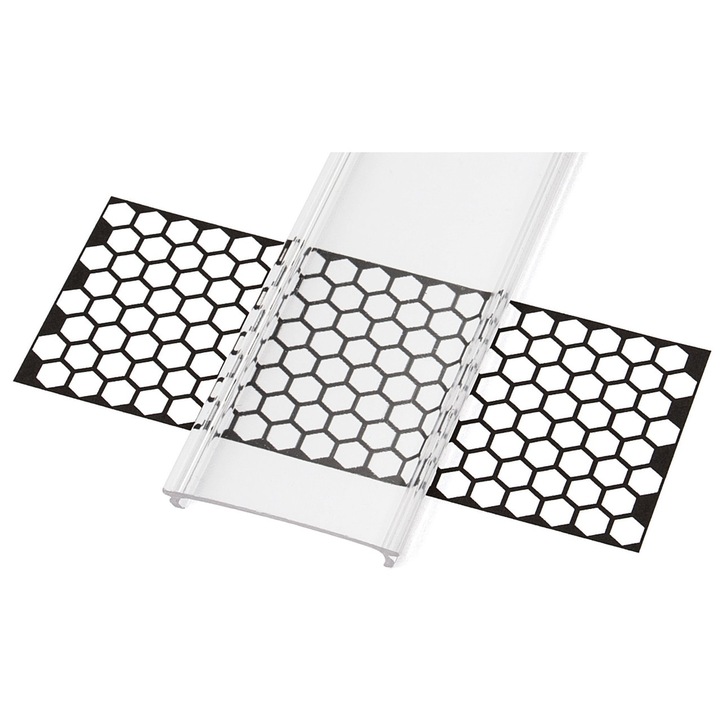 Difuzor pentru profil LED Lumines Wide, PMMA, 2m, Transparent