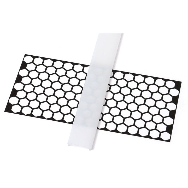 Difuzor pentru profil LED Lumines Basic Frozen, PVC, 2m, Alb