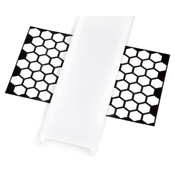 Difuzor pentru profil LED Lumines Double, Pmma, Milky, PMMA, 2m, Alb