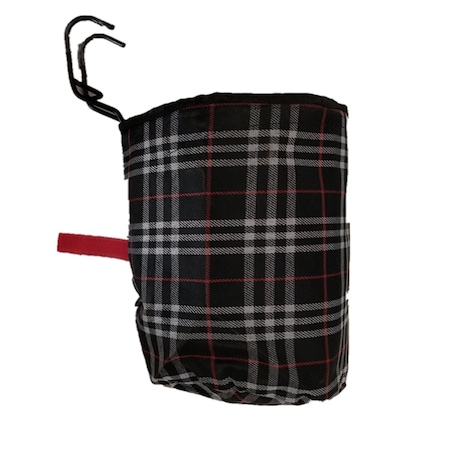 Cos pentru bicicleta, Textil, Pliabil, 22×22×24cm, Negru