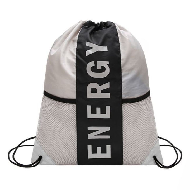 Rucsac unisex ENERGY, negru/gri, 33x42 cm, buzunare laterale