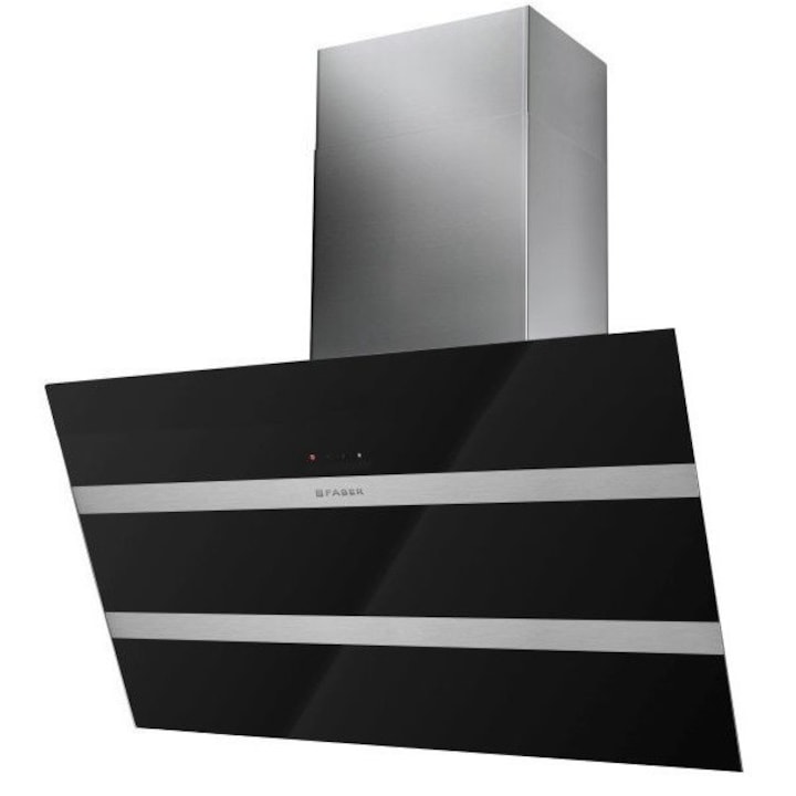 Hota Incorporabila Globalo Loteo 80.4 Plus, 3 trepte de viteza, Touch-control, 640 m3/h, latime 80 cm, telecomanda, Sticla neagra