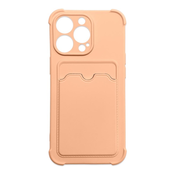 Калъф Card Armor Case за Xiaomi Redmi 10X 4G / Xiaomi Redmi Note 9 card wallet Air Bag armored housing pink