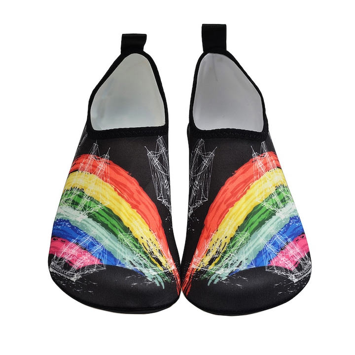 Pantofi plaja/apa unisex, Bumbac/Cauciuc, Multicolor, 38/39EU