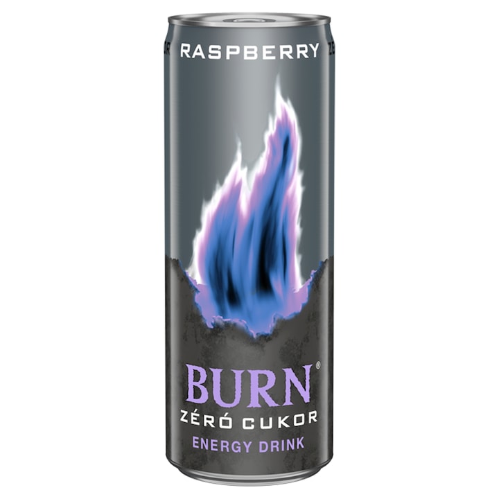 Burn Zero Raspberry szénsavas energiaital, 250 ml