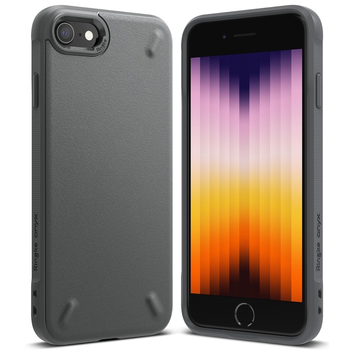 Apple iPhone 7 / 8 / SE (2020 / 2022) - Ringke Onyx MIL-STD minősítésű ütésálló telefontok, Szürke