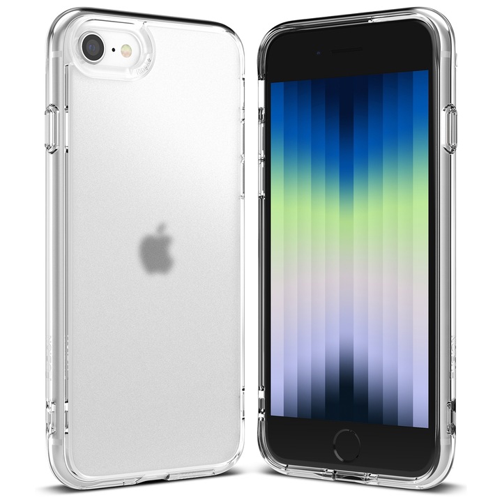 Apple iPhone 7 / 8 / SE (2020 / 2022) - Ringke Fusion Matte MIL-STD minősítésű ütésálló telefontok, Átlátszó