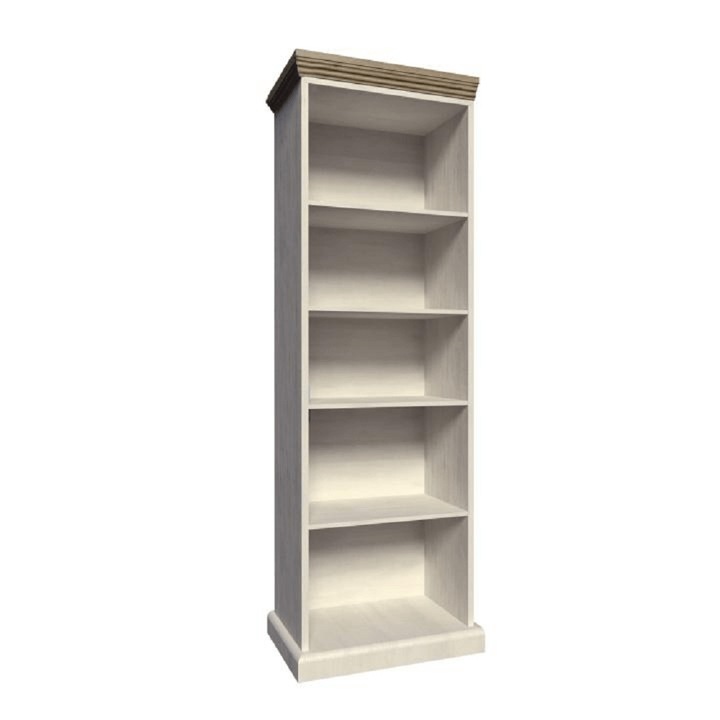 Biblioteca PAL pin nordic alb stejar salbatic maro Royal 68x39x187 cm