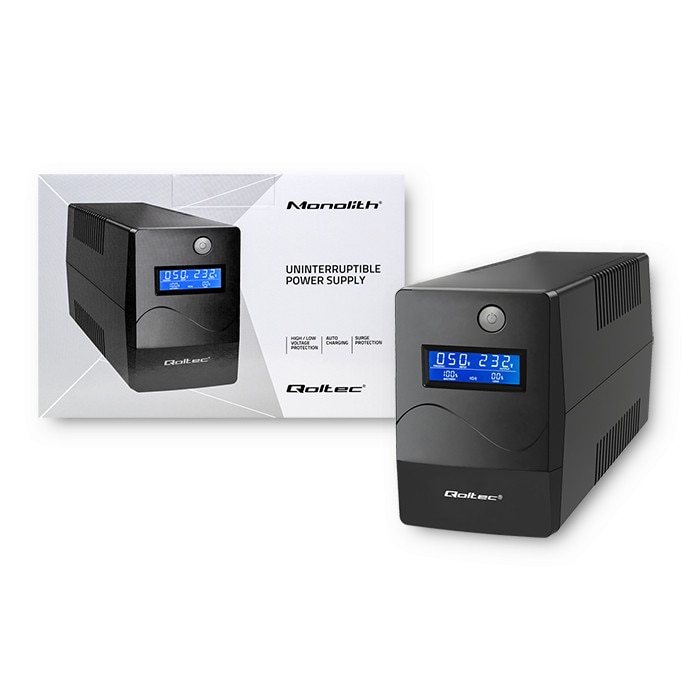 UPS Monolith, Qoltec, 1000VA, 600W, LCD, USB, RJ45 - EMAG.ro