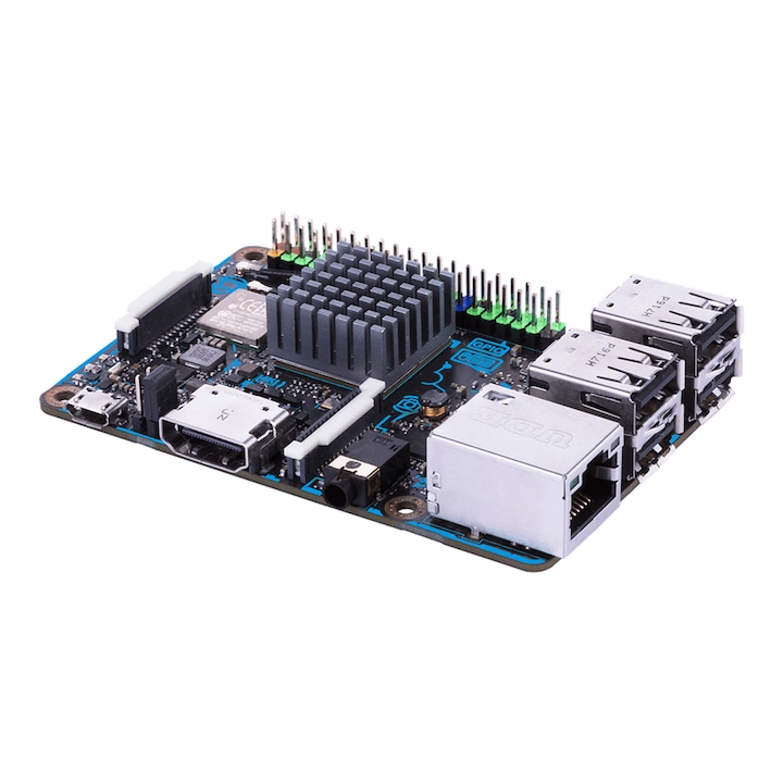 Мини компютър ASUS Tinker Board S, Arm Cortex A17, 2GB, 16GB eMMC, HDMI, WIFI, 4xUSB - Без захранване
