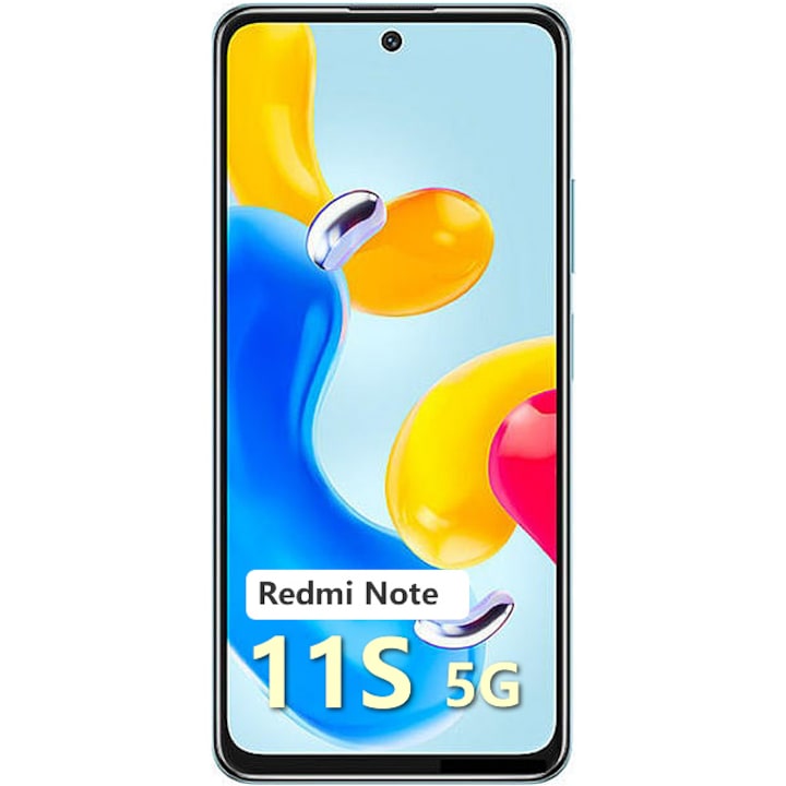 Telefon mobil Xiaomi Redmi Note 11S 5G, Dual Sim, 6GB RAM, 128GB, NFC, Midnight Black