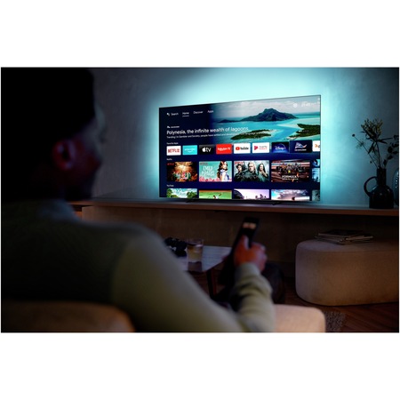 Televizor Philips OLED 55OLED707/12, 139 cm, Smart Android, 4K Ultra HD 100Hz, Clasa G