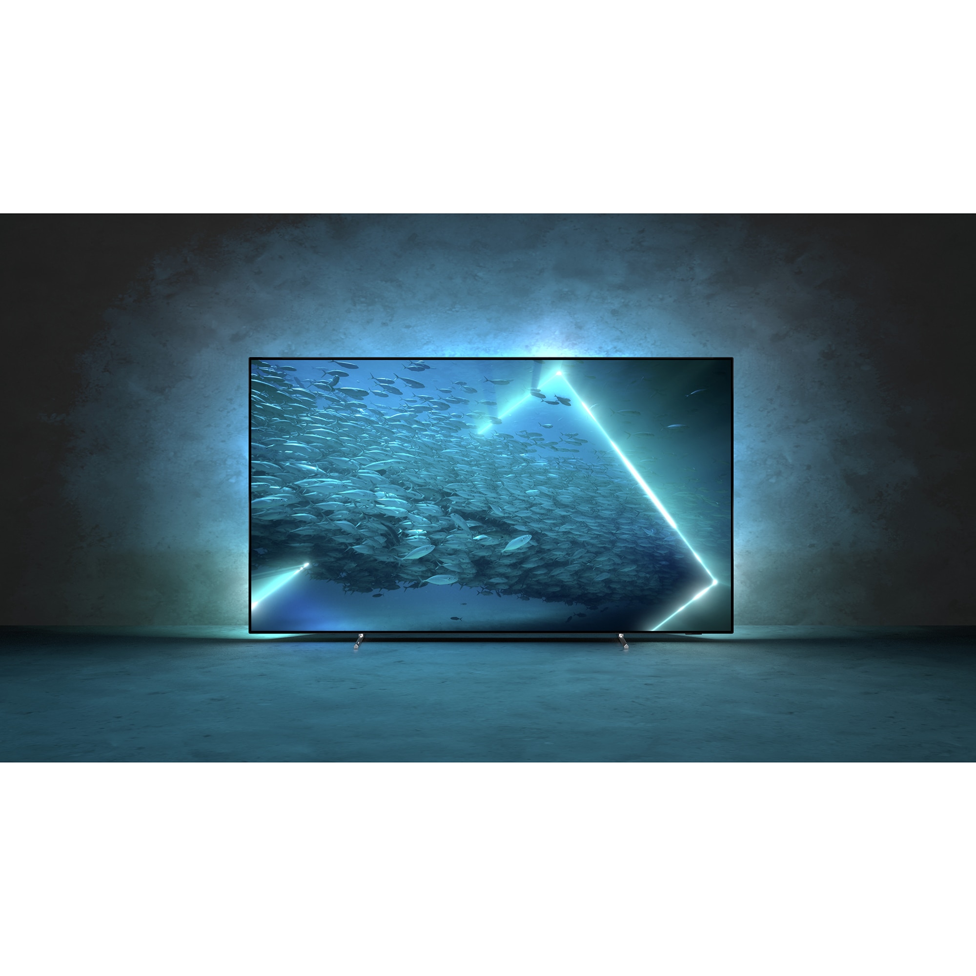 Televizor Philips Ambilight OLED 55OLED707, 139 cm, Smart Android, 4K Ultra HD 100Hz, Clasa G