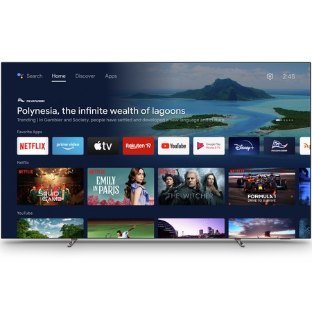 Televizor Philips OLED 55OLED707/12, 139 cm, Smart Android, 4K Ultra HD 100Hz, Clasa G