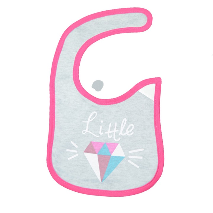 Vízálló előke Mini Junior BVT-7, szürke 6+ hónapos