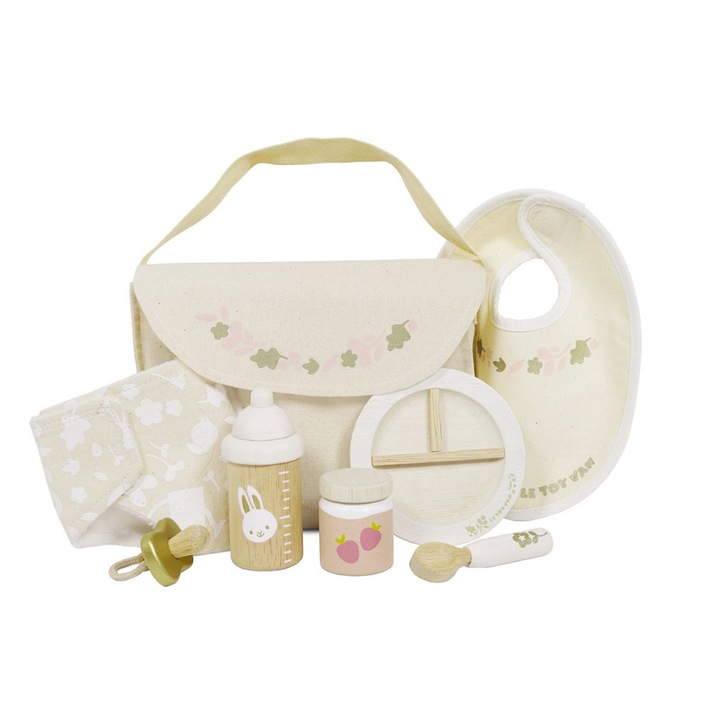 Set Accesorii pentru Papusi, Le Toy Van Honeybake Doll Nursing, 10 Piese, 10 x 4,5 x 4,5 cm