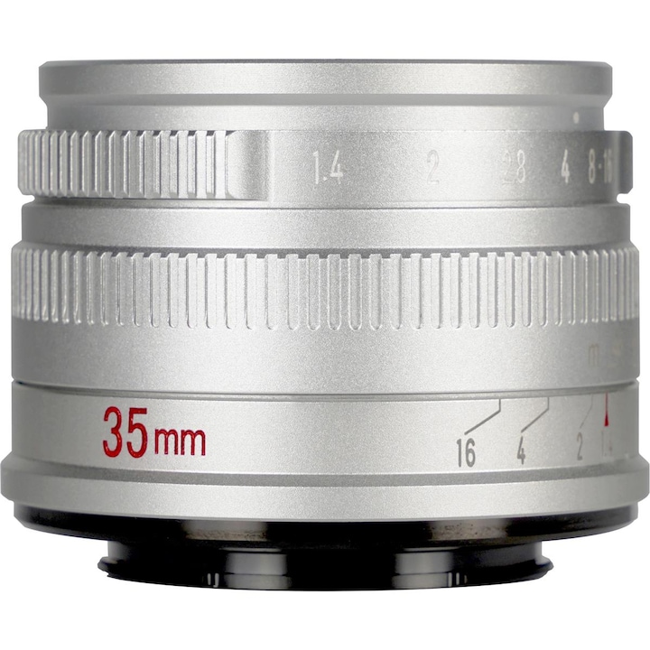 Obiectiv 7Artisans 35mm F1.4 Silver pentru Sony E-Mount