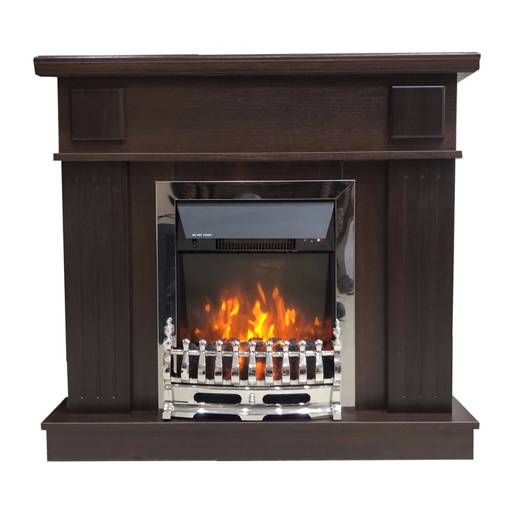 Art Flame Kandallókészlet Marina barna & Galileo Silver, 2000 W