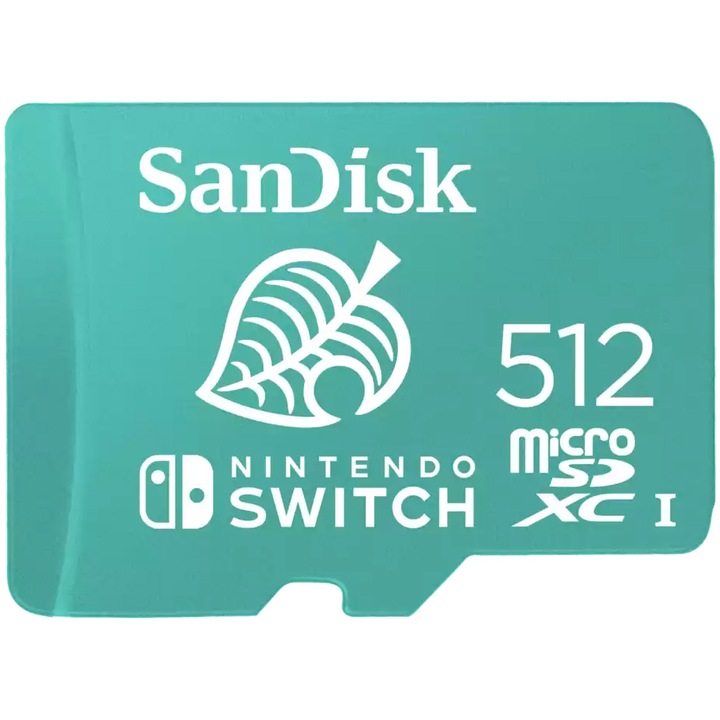 Card de memorie SanDisk micro SDXC pentru Nitendo Switch, 512 GB, U3, Class 10, 100 Mb/s