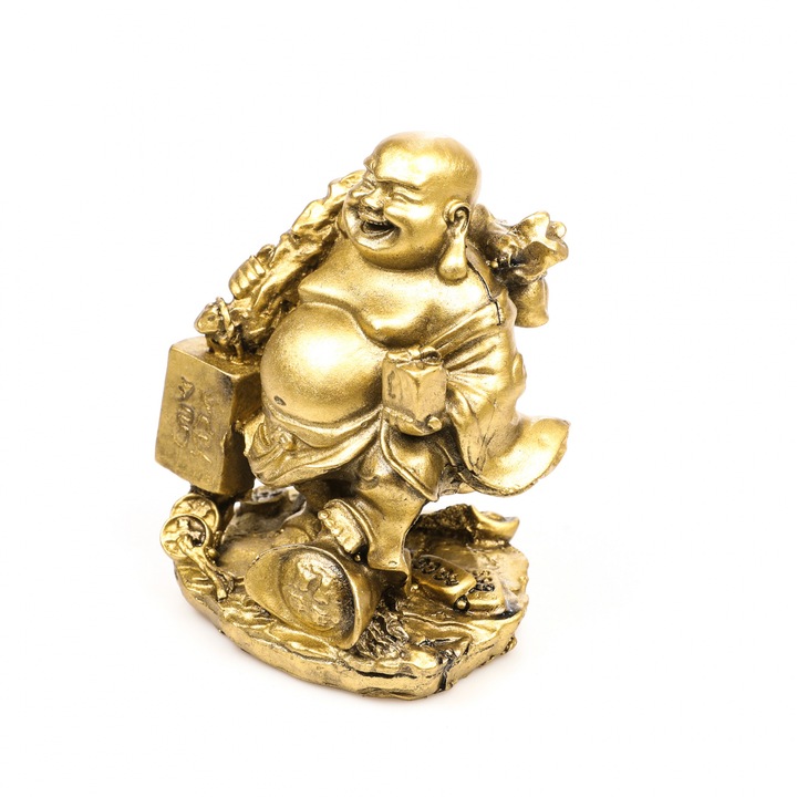 Buddha felemelt bal lábbal és súlyokkal, a boldogságért és a jólétért