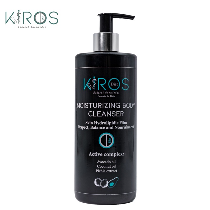 KIROS HIDRATÁLÓ TESTTISZTÍTÓ – Testápoló gél érzékeny, száraz és irritált bőrre, 500 ml