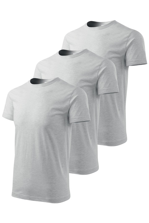 Set 3 tricouri pentru barbati Classic New, Malfini, mix 1, Gri deschis