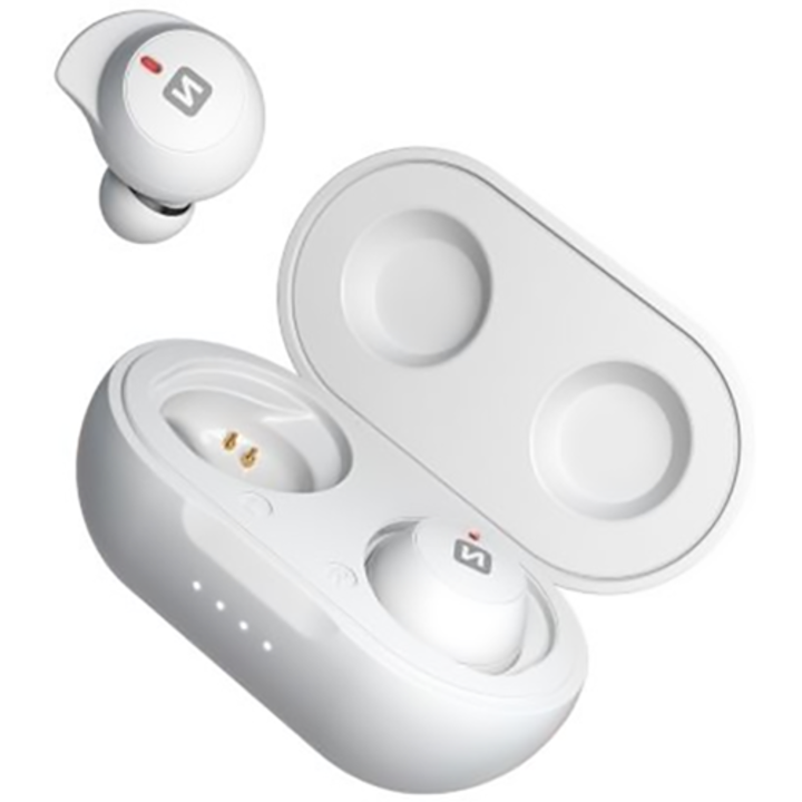 Casti Bluetooth Swissten TWS Stonebuds BT 5.0, Alb