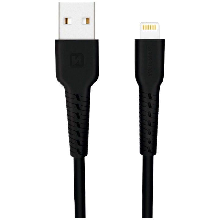 Кабел за данни Swissten usb/lightning 1,0 м, Black