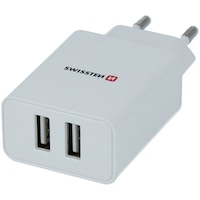 Incarcator de calatorie Swissten inteligent ic 2xusb cu putere de incarcare 2,1a (pachet eco), white