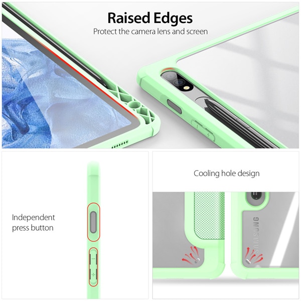 Husa pentru tableta Xiaomi Mi Pad 5, Mi Pad 5 Pro, Sigloo, cu suport Smart Pen, Dux Ducis Toby, verde