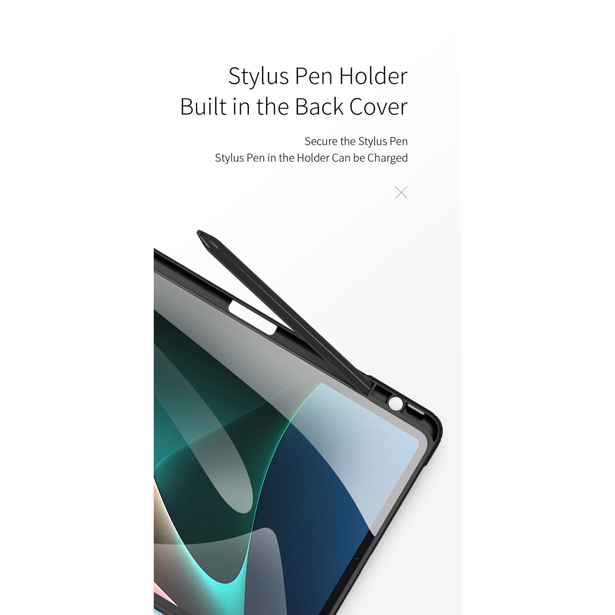 Husa pentru tableta Xiaomi Mi Pad 5, Mi Pad 5 Pro, Sigloo, cu suport Smart Pen, Dux Ducis Toby, roz