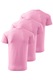 Set 3 tricouri pentru barbati Basic Classic, Malfini, marimea L, Roz