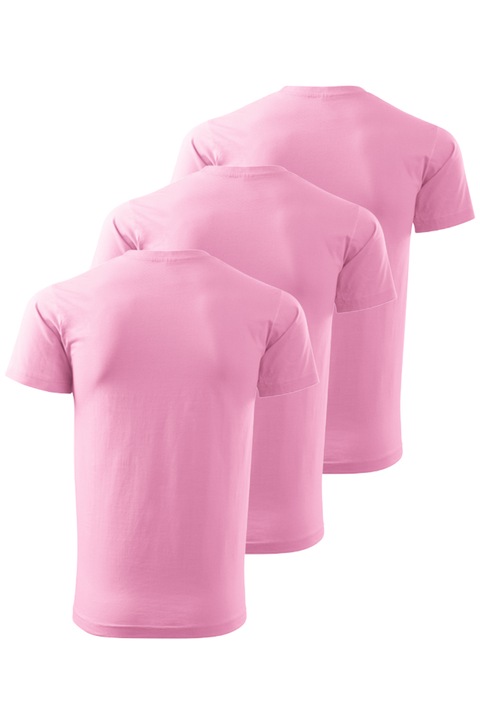 Set 3 tricouri pentru barbati Basic Classic, Malfini, marimea L, Roz