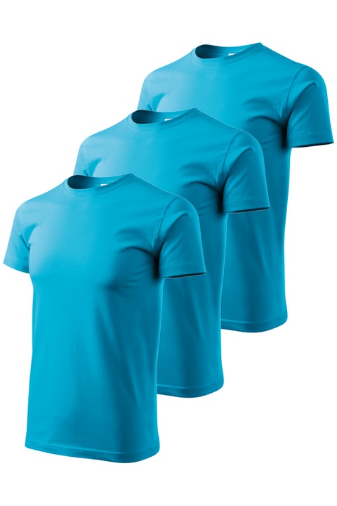 Set 3 tricouri pentru barbati Classic New, Malfini, mix 1, Turcoaz