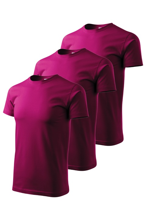 Set 3 tricouri pentru barbati Classic New, Malfini, marimea XS - 3XL, diverse culori, Fucsia