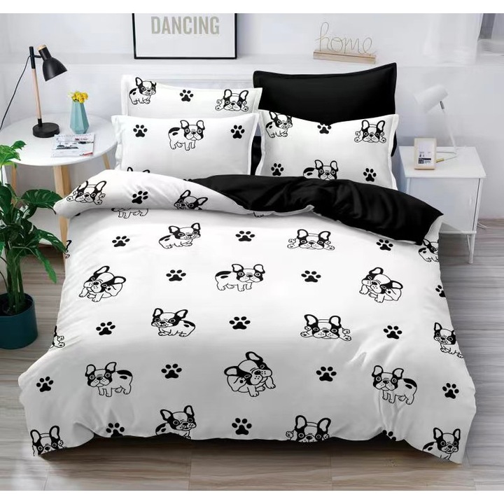 Asternut pentru buldog alb QQ-D - 4 bucati