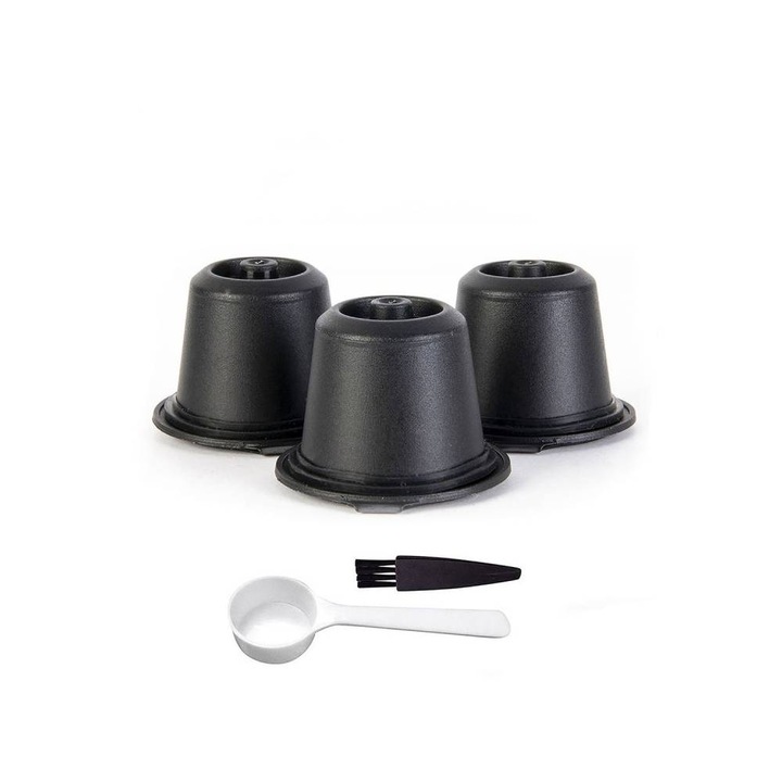 Комплект капсули за многократно ползване, Съвместими с Nespresso, 3 броя