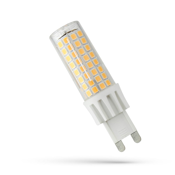 LED крушка, Spectrum, G9, 7 W, 770 lm, Топла светлина, Бяла
