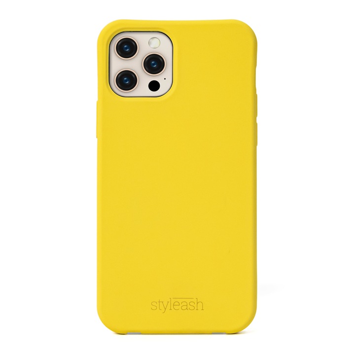 Премиум, кадифен калъф за телефон, съвместим с Apple, Iphone 12, Iphone 12 Pro, Styleash, жълт