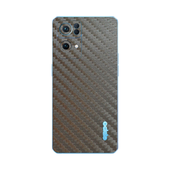 Folie iSkinz pentru Oppo Reno 7 Pro 5G - Carbon Gri Argintiu 360 Cut, Skin Adeziv Full Body Cover, Protectie Carcasa Spate si Laterale