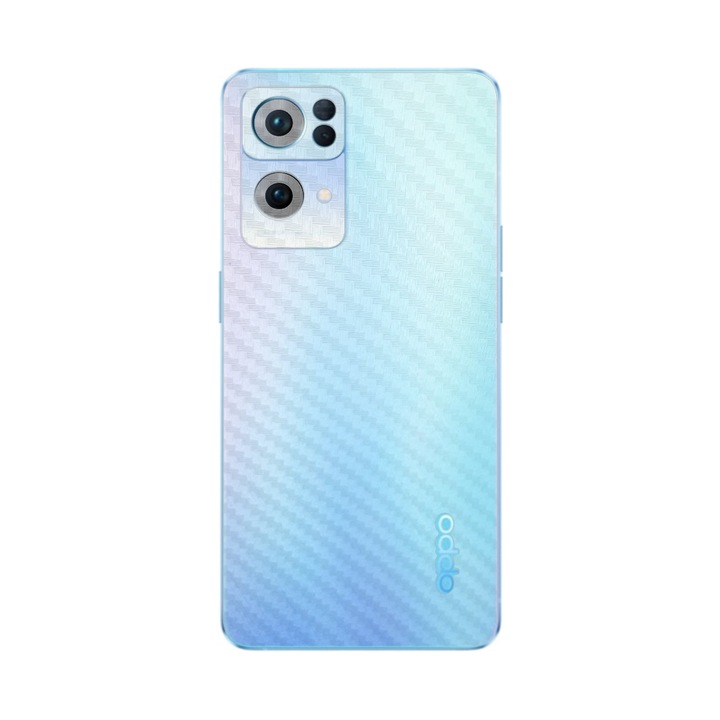 iSkinz Folie Oppo Reno 7 Pro 5G-hez – Carbon Transparent 360 Cut, teljes testet fedő tapadó bőr, hát- és oldalvédő tok