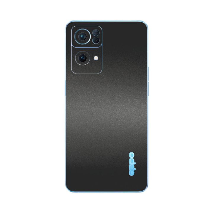 Folie iSkinz pentru Oppo Reno 7 Pro 5G - Negru Mat 360 Cut, Skin Adeziv Full Body Cover, Protectie Carcasa Spate si Laterale