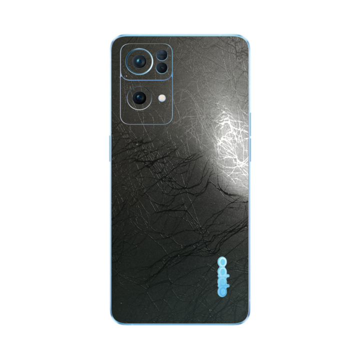 Folie iSkinz pentru Oppo Reno 7 Pro 5G - Cocoon Black 360 Cut, Skin Adeziv Full Body Cover, Protectie Carcasa Spate si Laterale
