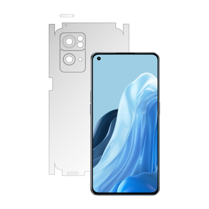 Folie Protectie Spate iSkinz pentru Oppo Reno 7 Pro 5G - Invisible Skinz Matte 360 Cut, Siliconica Mata Anti-Amprenta, Anti-Reflex pentru Carcasa Spate si Laterale, Skin Adeziv Transparent